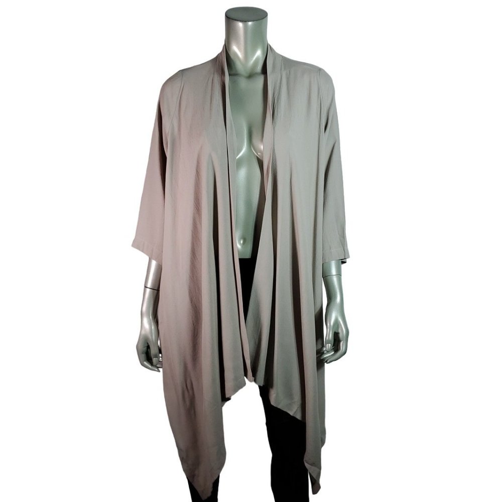 Asos Top Size 4 Open‎ Front High Low 3/4 Sleeve Casual Shark Bite Hem Casual NWT